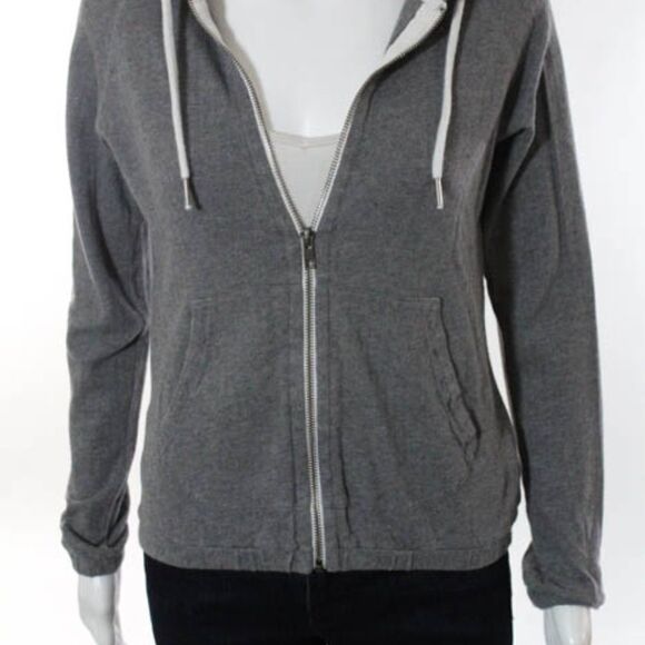 Aubin & Wills Gray Zip Up Hoodie Jacket XS - Picture 2 of 6